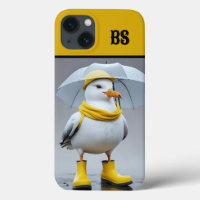 Funny Seagull in Rain Boots - Beach Spaß