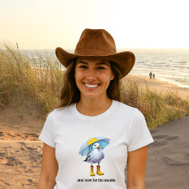 Funny Seagull in Rain Boots - Beach Spaß Tri-Blen Tri-Blend Shirt