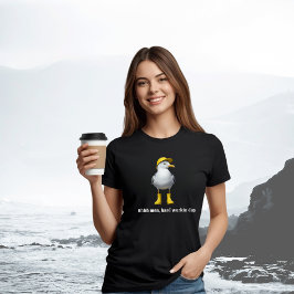 Funny Seagull in Rain Boots - Beach Spaß Tri-Blend Shirt