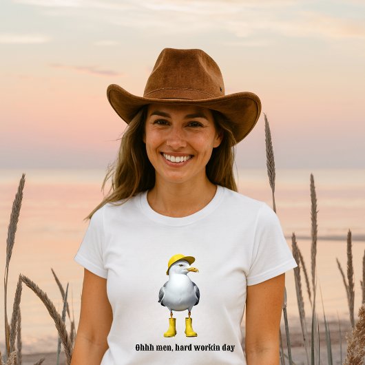 Funny Seagull in Rain Boots - Beach Spaß Tri-Blend Shirt