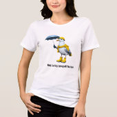 Funny Seagull in Rain Boots - Beach Spaß Tri-Blend Shirt (Vorderseite)