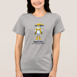 Funny Seagull in Rain Boots - Beach Spaß Tri-Blend Shirt