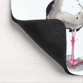 Funny seagull ink zeichnend - comicale Möwen Mousepad (Ecke)