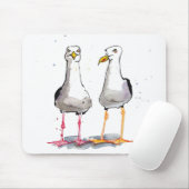 Funny seagull ink zeichnend - comicale Möwen Mousepad (Mit Mouse)