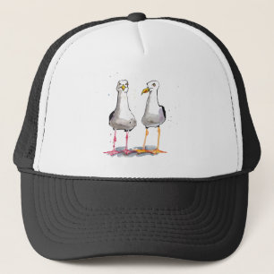 Funny seagull ink zeichnend - Comicseageln Truckerkappe