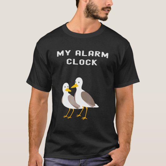 Funny Seagull meine Alarmmaske Seaside Clock Weck T-Shirt (Vorderseite)