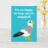 Funny Seagull mit französischer Fry Verlobung Card Karte (Gelbe Blume)