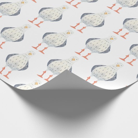 Funny Seagull Pattern Geschenkpapier (Ecke)
