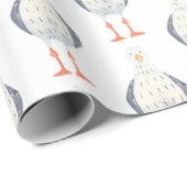 Funny Seagull Pattern Geschenkpapier (Rolleneckpunkt)