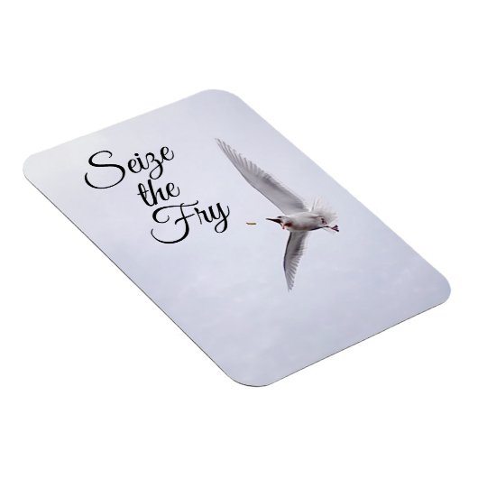 Funny Seagull Sea Bird Pub Französischer Carpe Die Magnet (Rechte Seite)