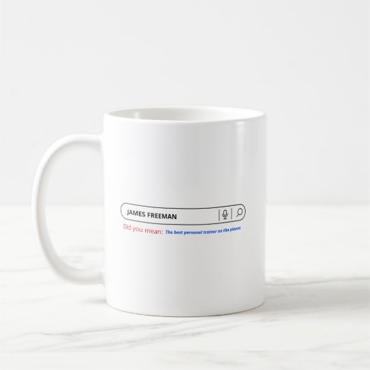 Funny Search Bar Personal Trainer Spaß Kaffeetasse (Links)