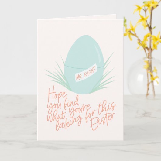 Funny Searching für Mr Right Oaster Card Karte (Gelbe Blume)