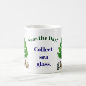 Funny "Seas the Day! Meerglas sammeln." Baum Kaffeetasse (Mittel)