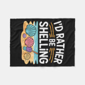 Funny Seashell Design For Men Women Sea Shell Seas Fleecedecke (Vorderseite (Horizontal))