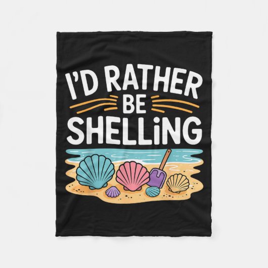 Funny Seashell Design For Men Women Sea Shell Seas Fleecedecke (Vorderseite)