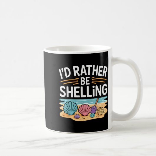 Funny Seashell Design For Men Women Sea Shell Seas Kaffeetasse (Rechts)