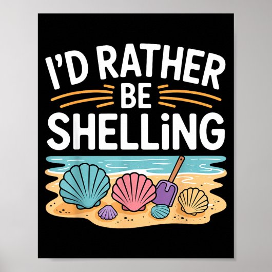 Funny Seashell Design For Men Women Sea Shell Seas Poster (Vorne)