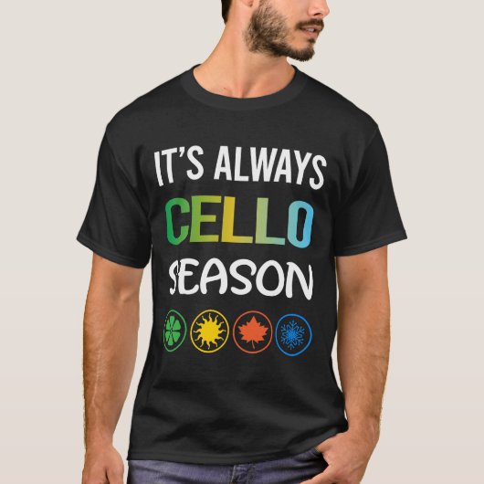 Funny Season Cello Cellist T-Shirt (Vorderseite)