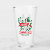 Funny Season Drinken Weihnachtsbier Glas (Rückseite)