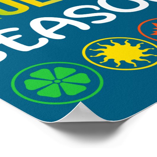 Funny Season Ukulele  Poster (Ecke)