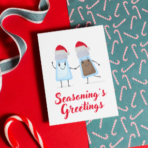 Funny Seasoned Greeting's Christmas Karte