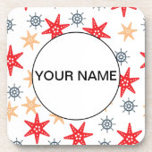 Funny Seastes und Steerwheels Muster Getränkeuntersetzer (Vorderseite)