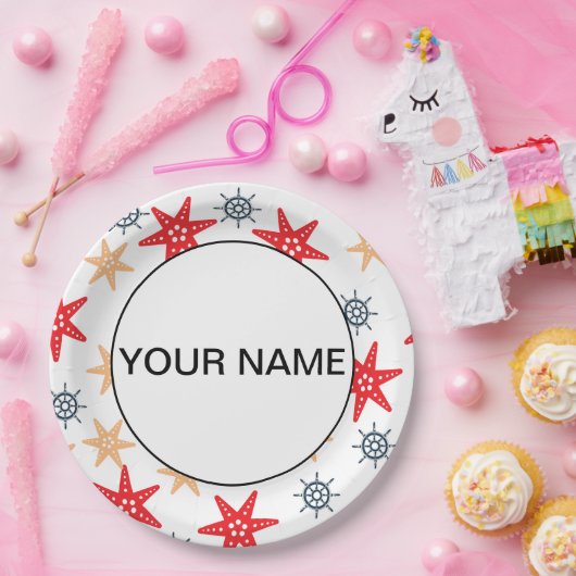 Funny Seastes und Steerwheels Muster Pappteller (Party)