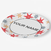 Funny Seastes und Steerwheels Muster Pappteller (Schrägansicht)