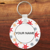 Funny Seastes und Steerwheels Muster Schlüsselanhänger (Vorderseite)