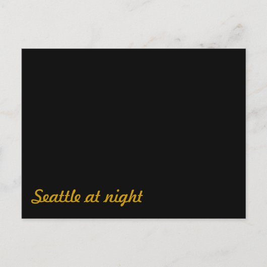 Funny: Seattle at Night Postkarte (Vorderseite)