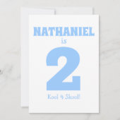 Funny Second Birthday 2-jähriger Junge zu Cool Einladung (Vorderseite)