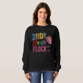 Funny Second Grade Flock Pink Flamingo First Day O Sweatshirt (Vorne ganz)