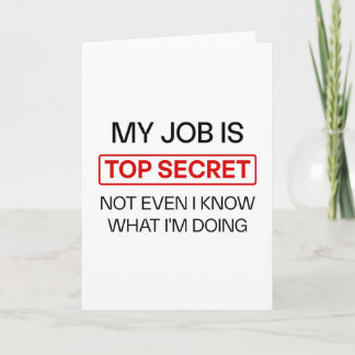Funny Secret Job Tasse - "Mein Job ist geheim, nic Karte
