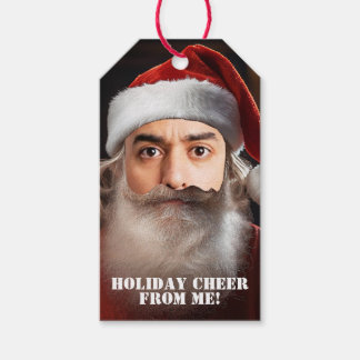 Funny Secret Santa Gift Tag.Add Your Face to Santa Geschenkanhänger