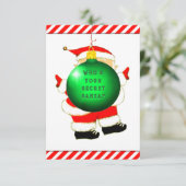 Funny Secret Weihnachtskarte Einladung (Stehend Vorderseite)