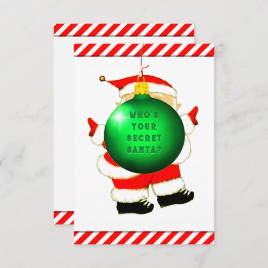 Funny Secret Weihnachtskarte Einladung (Vorne/Hinten)