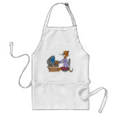 Funny Secretary Cat Cartoon Büro Humor Schürze (Vorne)