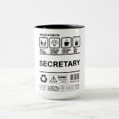 Funny Secretary Handling Information Tasse (Zentrum)