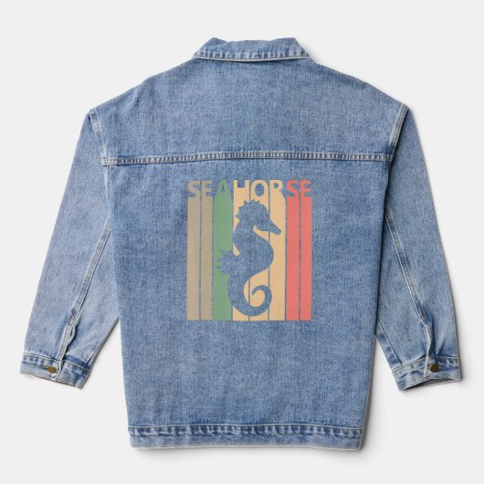 Funny Seepferd Costume Jeansjacke (Rückseite)