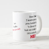 Funny Sehr geehrter Vater Typograf Jumbo-Tasse (Vorderseite Rechts)