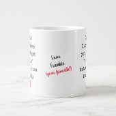Funny Sehr geehrter Vater Typograf Jumbo-Tasse (Vorderseite)