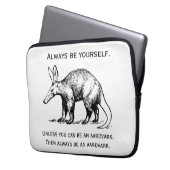 Funny sein immer du selbst oder sei ein Aardvarer Laptopschutzhülle (Vorderseite Links)