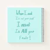 Funny seine Fehler Witze Zitat Notizblock (Rückseite)