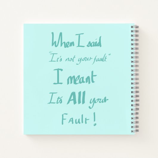 Funny seine Fehler Witze Zitat Notizblock (Rückseite)