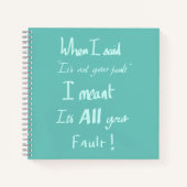 Funny seine Fehler Witze Zitat Notizblock (Vorderseite)