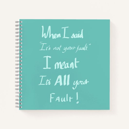 Funny seine Fehler Witze Zitat Notizblock (Vorderseite)