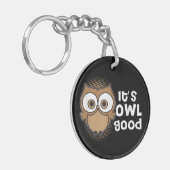 Funny seine Owl Gutes Geschenk Tierfreund Schlüsselanhänger (Vorderseite links)