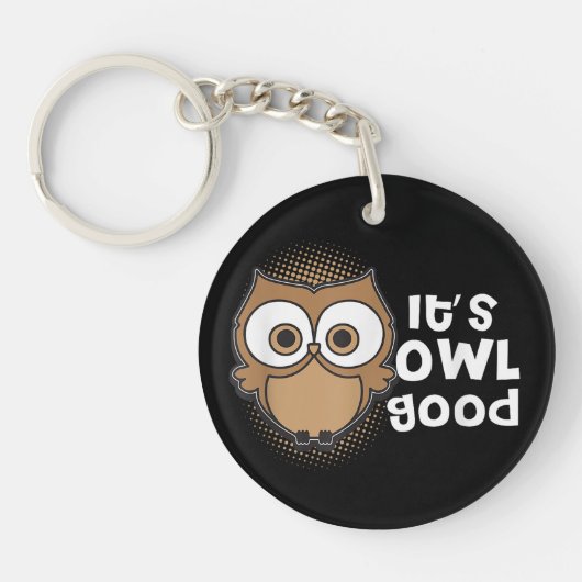 Funny seine Owl Gutes Geschenk Tierfreund Schlüsselanhänger (Vorderseite)