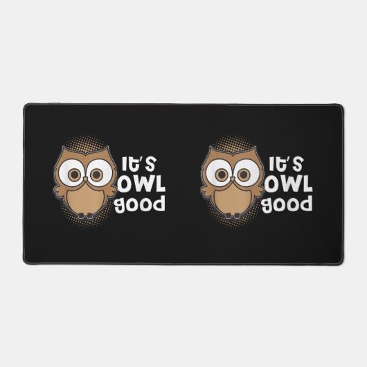 Funny seine Owl Gutes Geschenk Tierfreund Schreibtischunterlage (Vorderseite)