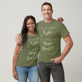 Funny Seing Right Witty Argument Joke Slogan Khaki T-Shirt (Unisex)